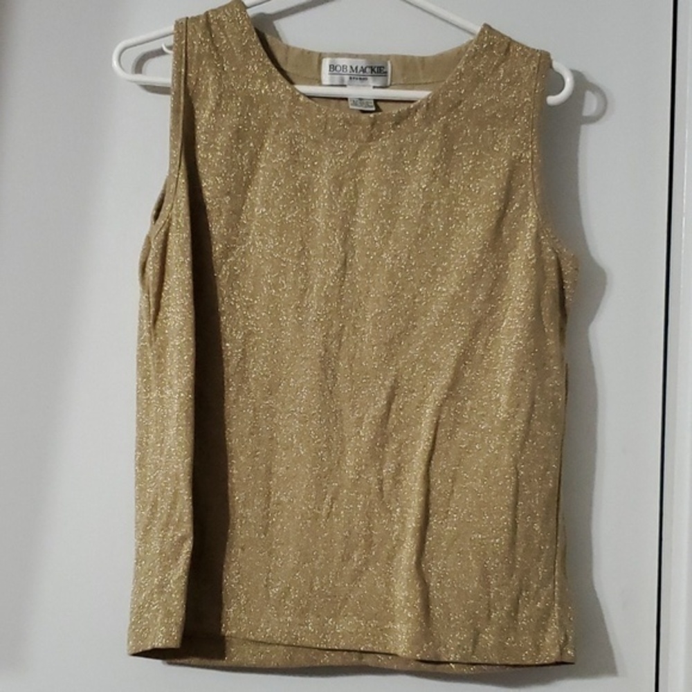🐻    Bob Mackie sleevless blouse size M